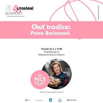 Petra Burianová, vítězka první řady soutěže „Peče celá země“, představí své pojetí tradičního českého a moravského pečení. Zaměří se na sezónní suroviny, rodinné recepty i návrat k poctivé domácí kuchyni.